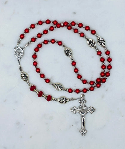 Red Confirmation/Baptism Rosary